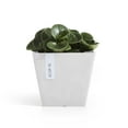 thumbnail image 4 of Ecopots Rotterdam Durable Modern Square Indoor/Outdoor Recycled Based Composite Flower Planter, Pure White, 8", 4 of 4