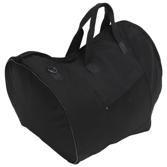OUNONA Black Rugged Oxford Cloth French Horn Carry Bag with Accessory Pocket Protective Case for Musical Instruments