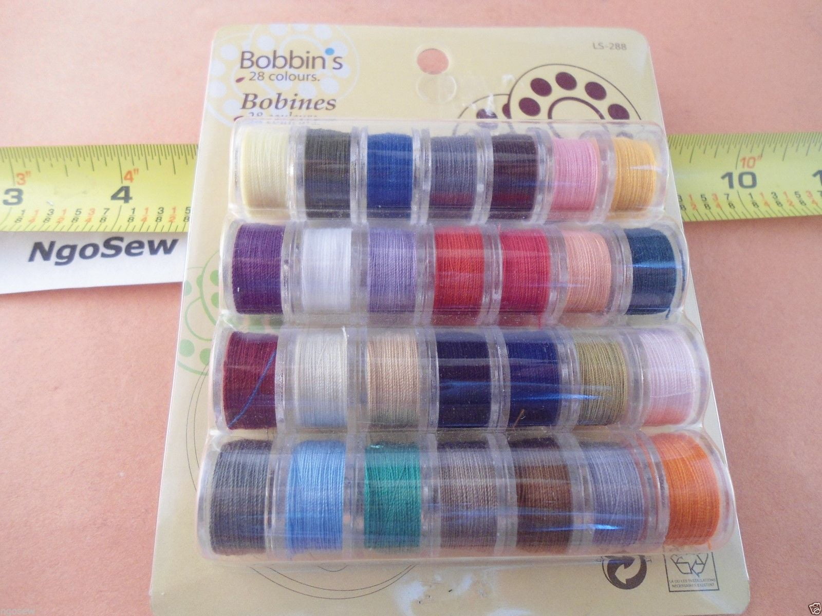 28 COLOR THREAD BOBBIN BOX Husqvarna Viking Emerald 116,118,183,203