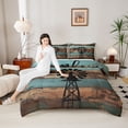 thumbnail image 4 of Feelyou Rustic Farmhouse Twin Comforter Sets, Wooden Plank Cabin Bedding Set, 2 Pieces, 4 of 8
