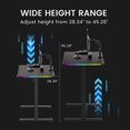 thumbnail image 2 of GTRACING Adjustable Height RGB Electric Sit or Stand Computer Desk with LED Lights for Adults , Black, 2 of 9
