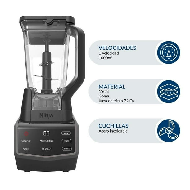 Licuadora con Pantalla Inteligente Ninja CT650 1000 Watts Bodega
