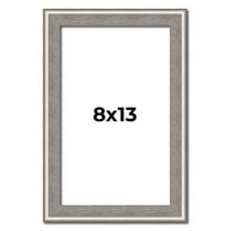 8x13 Frame Grey Real Wood Picture Frame Width 1.25 inches | Interior Frame Depth 0.5 inches | Hans