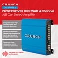 thumbnail image 2 of Crunch PowerDriveX 1000 Watt 4 Channel Exclusive Blue A/B Car Stereo Amplifier, 2 of 11