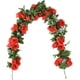 thumbnail image 4 of Nvzi 3 piezas de 6,56 pies de flores artificiales de rosa de seda para colgar en la boda, guirnaldas para decoración del hogar, exterior e interior, flores (rosa pálido), 4 of 5