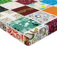 thumbnail image 2 of Ambesonne Colorful Fitted Sheet, Patchwork Retro Style, Twin Size, Multicolor, 2 of 3