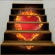 thumbnail image 1 of Calcomanía Vertical De Escalera Romántica 3D Día De San Valentín Mural Fotográfico Rayas Caseras Calcomanía Artística Macarena Etiquetas engomadas de la escalera de la escalada 3D, 1 of 8