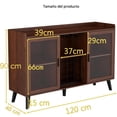 thumbnail image 3 of Zocalo Armario de Bar de vinos, gabinete de café para el hogar con Estante para Vino y Soporte para Vidrio, aparador de Cocina con Estante de Almacenamiento, gabinete de Licor (rojo), 3 of 9