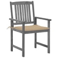 thumbnail image 6 of vidaXL Patio Chairs Outdoor Chair with Cushions for Deck Solid Wood Acacia, 6 of 9