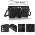 thumbnail image 4 of Dswteny Argyle Wallet Case for Samsung Galaxy S24 Plus/S25 Plus S24+ S25+ 5G with Zipper Flip Credit Card Holder Stand Cell Phone Cover for S24Plus 24S + S 24 24+ S25Plus 25S 25+ SM-S936U Women Black, 4 of 8