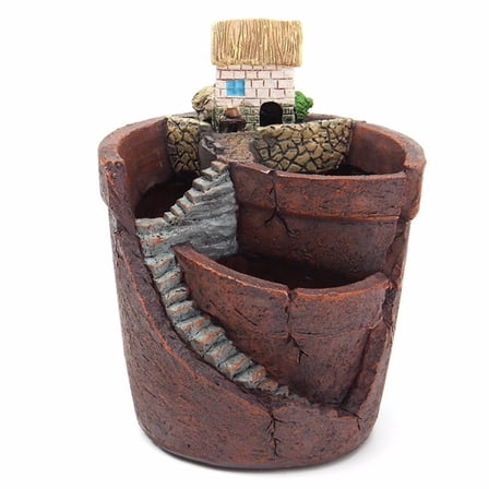 Microlandschaft Flower Pot Hanging Garden Potted Fairy-tale World Succulent Plant Plant House Resin Decoration