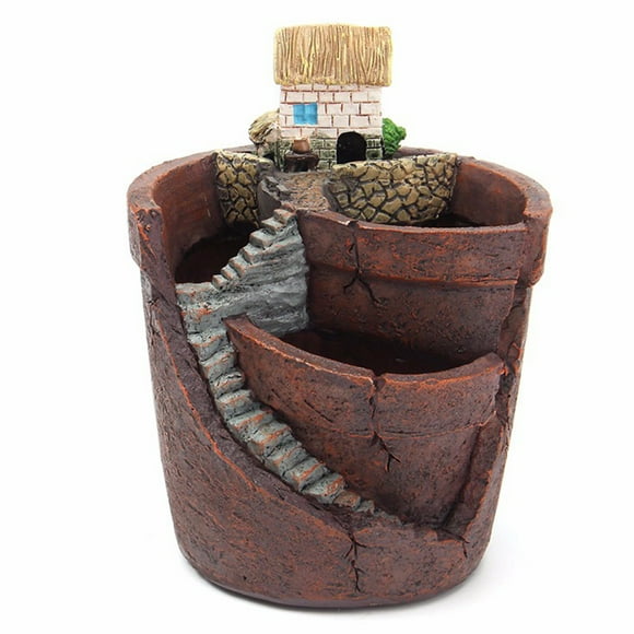 Microlandschaft maceta colgante jardín en maceta cuento de hadas mundo planta suculenta planta casa Tomshoo Casa suculenta