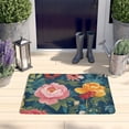 thumbnail image 2 of Pioneer Flower Floral Print Flannel Non Slip Door Rugs,Washable Door Mats Indoor,Decorative Door Mats,Dirt-Resistant and Absorbent Doormat for Entrance,Bedroom,Kitchen,Bathroom,31.5"x17", 2 of 4