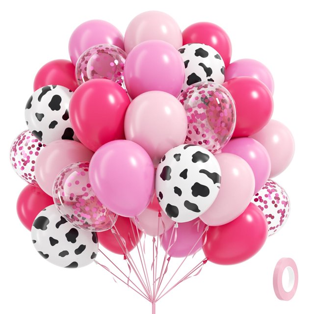 Globos Vicduotex Cowgirl con estampado de confeti de látex x60
