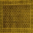 thumbnail image 1 of Ahgly Company Machine Washable Indoor Square Southwestern Yellow Country Area Rugs, 7' Square, 1 of 4