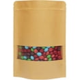 thumbnail image 1 of Czcpp-10 0 Pcs Sacs en Kraft avec Fenêtre 4.7x7.9 Pouces, Sacs de Rangement Alimentaires Fermeture à Glissière Lock pour Emballage de Produits, Réutilisables, Scellables, 1 of 4