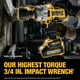 thumbnail image 3 of Llave de impacto inalámbrica DEWALT 20V MAX XR 3/4 pulgadas DCF964B, 3 of 9