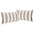 thumbnail image 1 of Noble House Coussin à Rabat Rayé Rectangulaire en Marron (Lot de 2), 1 of 15