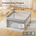 thumbnail image 5 of 59"x59"x27" One Step Foldable Playpen with Mat for Babies Boys & Girls, Large Playard with Storage Bag for Infant Toddler Indoor Outdoor Use, 5 of 7