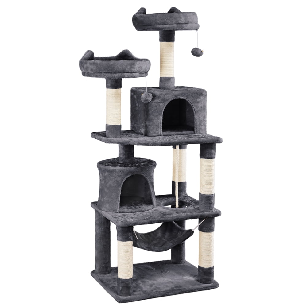 Alden Design 62in Double Condo Cat Tree and Scratching Post Tower