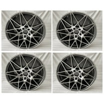 Kooloo Aluminum 19" Wheel 5x120 Pattern 19" 5 Lugs, Machined Face Gunmetal, 4 Pack