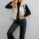 thumbnail image 2 of Gibobby Chalecos de invierno para mujer, Chaleco corto de invierno para mujer, ligero, sin mangas, cálido, chaleco acolchado(Blanco,XG), 2 of 5