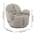 thumbnail image 3 of Tcbosik Swivel Barrel Chair, Single Sofa Chair, Modern Accent Chair for Living Room Bedroom, Grey, 3 of 8