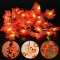 thumbnail image 5 of Brand Clearance! Maple Fall String Lights 10/20/30/50 LEDs Waterproof Thanksgiving Artificial Fall Garland for Indoor Home Outdoor Decor, 5 of 6