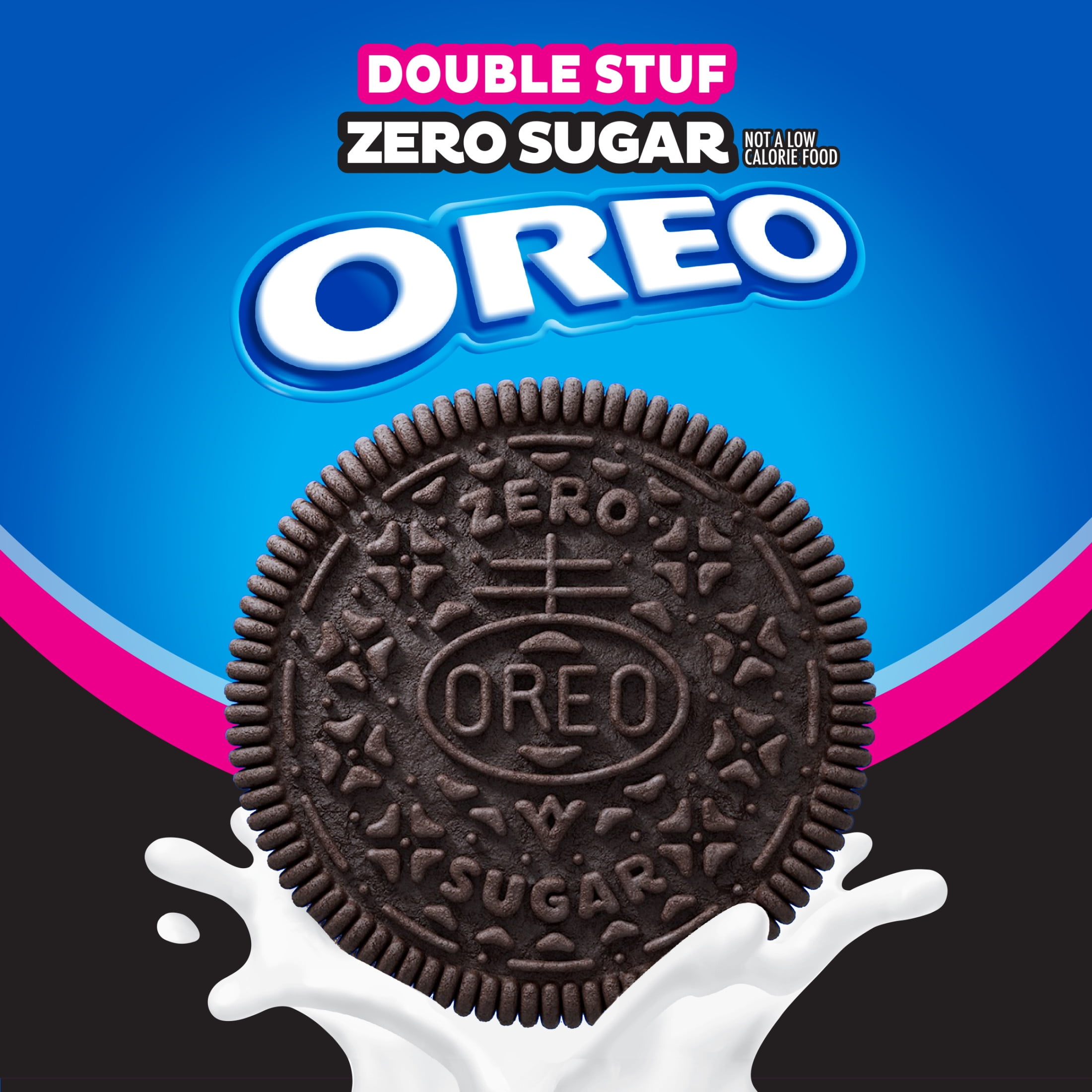 OREO Double Stuf Zero Sugar Chocolate Sandwich Cookies, 10 Snack Packs (2 Cookies Per Pack)