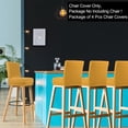thumbnail image 2 of PiccoCasa Stretch Spandex Bar Stool Cover for Short Back Chair Gold 4, 2 of 8
