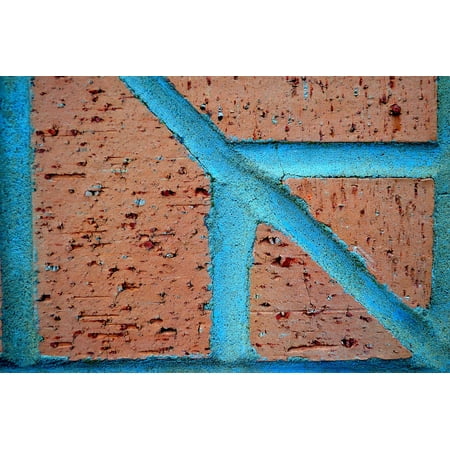 1' Brick Joint - Canvas Print Red Wall Joint Background Brick Material Stretched Canvas 10 x 14