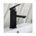 thumbnail image 3 of Mezclador de lavabo, grifo de lavabo negro, acero inoxidable 304, ajustable, frío y caliente, 3 of 5