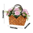 thumbnail image 5 of AYktou Flower Wicker Basket with Handle,Fake Roses Flowers SuiTables for Mother's Day Gifts,Home Kitchen Wedding Decoration,Handheld Flower Baskets for Wedding, 5 of 8