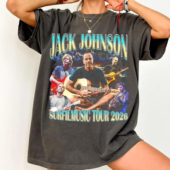 Jack Johnson Surf Music Tour 2026 T-Shirt Concert Graphic Tee