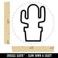 thumbnail image 2 of Cactus in Pot Outline Self-Inking Rubber Stamp Ink Stamper - Green Ink - Medium 1 Inch, 2 of 7