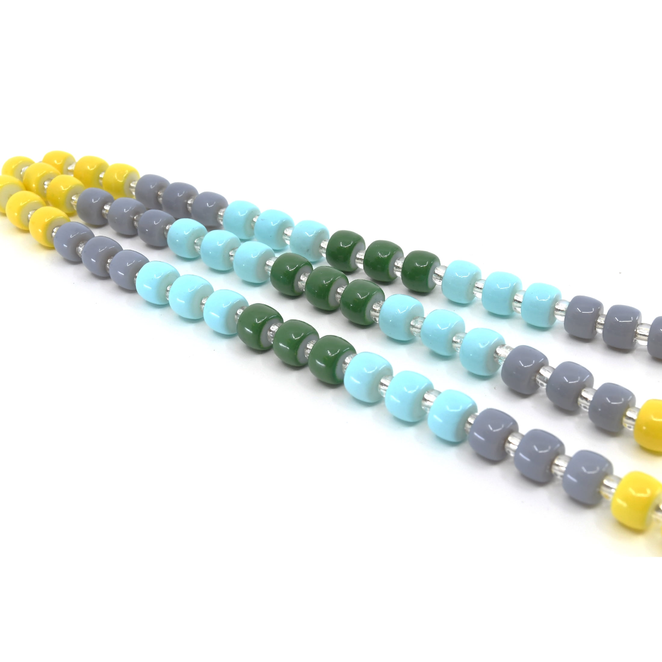 (2 pack) Blue Moon Beads Multi-Color Aqua Glass Bead Strand, 22.5 inches, 3 Pieces
