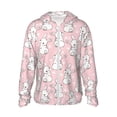 thumbnail image 2 of Lsque Cute Rabbit UPF 50+ Lightweight Sun Protection Men's Women's Long Sleeve Shirt, Hoodie Performance -Medium, 2 of 9