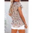 thumbnail image 3 of ORUYROP Blouses Décontractées Boho à Imprimé Floral Col en V Manches Longues Amples pour Femmes, 3 of 6