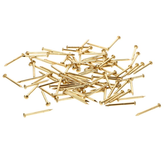 HONMEET 100 Pcs Gold Small Nails Round Head for DIY Decorative Boxes Bronze