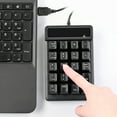 thumbnail image 2 of USB Wired Numeric Keypad Mechanical Feel Number Pad Keyboard 19 Keys Water-proof for Laptop Desktop, 2 of 8