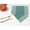 thumbnail image 6 of REGALWOVEN Placemats Set of 6 Easy Clean Placemats for Kitchen Dining Table Decor Washable Heat Resistant Table Placemats Wipeable Table Mat Green 18*12in, 6 of 7