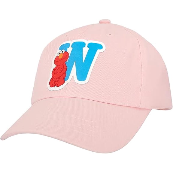 Sesame Street Elmo & Abby Kids Toddler Cap with Initial, Toddler Boys Hat, Youth Girl Baseball Cap, Cute Toddler Baseball Cap