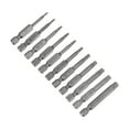 thumbnail image 1 of Juego de 12 piezas de puntas de destornillador de seguridad Torx T5-T40 Uxcell de acero S2, magnético, resistente a manipulaciones, de 2" de largo, 1 of 5