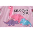 thumbnail image 5 of FEDPOP Toddlers Girl Dinosaur 2 Piece Pajamas Set 100% Cotton ShortSleeve Size 4t, 5 of 7