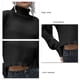 thumbnail image 5 of Suéter Corto Cuello Alto Manga Larga Color Puro Cómodo Suéter De Punto Casual Para Mujer Negro L, 5 of 6