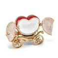 thumbnail image 2 of Bejeweled Pewter Multi Color Finish SCARLET HEART Carriage Trinket Box, 2 of 7