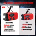 thumbnail image 2 of Radio meteorológica de emergencia Lanshanchu 6000 mAh con cargador de teléfono, 2 of 8