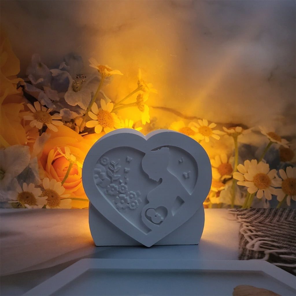 Geemin Mother's Day Candle Mould Silicone Molds Plasters Molds Mother's Pregnancy Molds