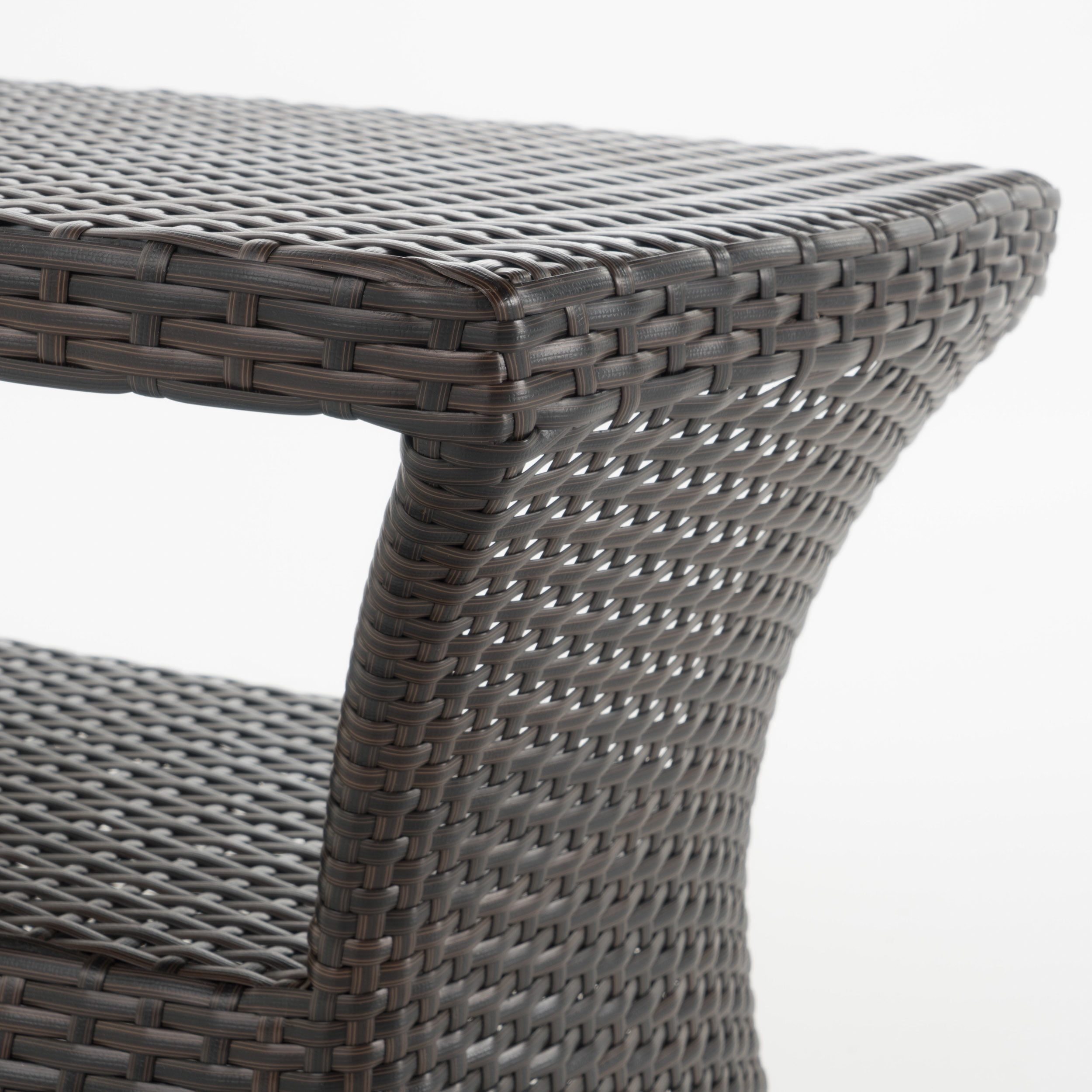 Amarelle Outdoor Wicker Side Table, Multibrown