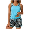 thumbnail image 1 of adviicd Slimming Tankini Tops for Women Women's Tankini Sets Two Piece Swimsuit Scoop Neck Ruched Adjustable Straps Drawstring Mid Rise(Blue,XXL), 1 of 9